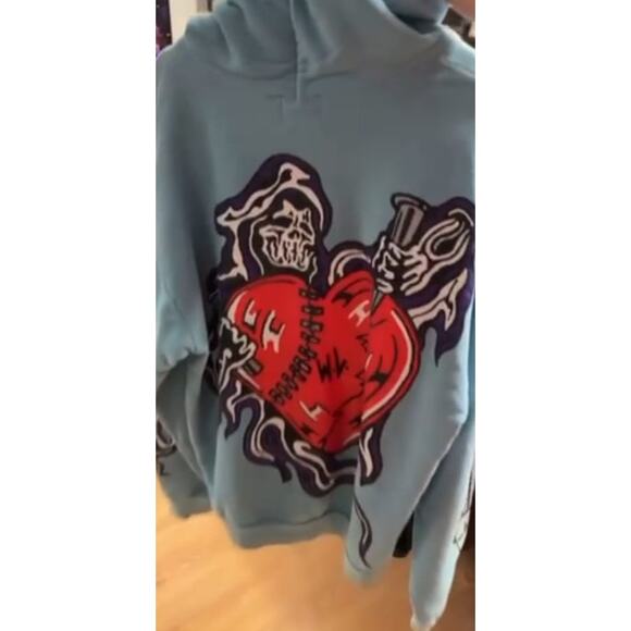Warren Lotas x Matty Boy 'Broken Heart Reaper' Hoodie - Size L - RARE - Picture 4 of 5